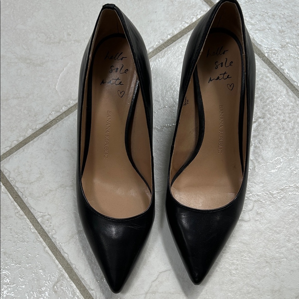 Banana Republic Black Leather Heels